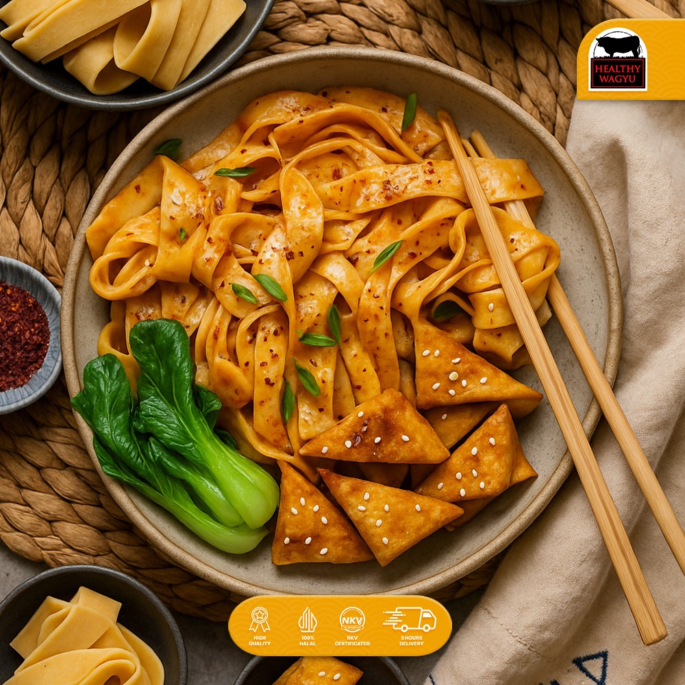 Doupi Dou Pi Tofu Sheet Strip Mie Kulit Tahu Lembaran Halal Premium 500gr Healthy Wagyu - Image 4